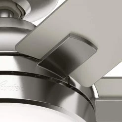 Hardaway 44 in. LED Indoor Brushed Nickel Ceiling Fan with Light Kit and Remote by Hunter -Hunter Sales brushed nickel hunter ceiling fans with lights 50721 44 1000