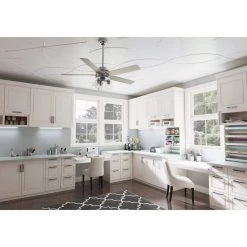 Agnew 52 in. LED Indoor Brushed Nickel Ceiling Fan with Light and Remote by Hunter -Hunter Sales brushed nickel hunter ceiling fans with lights 51214 40 1000