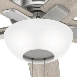 Fitzgerald 44 in. Indoor Brushed Nickel Ceiling Fan with Light Kit Included by Hunter 19 Fitzgerald 44 in. Indoor Brushed Nickel Ceiling Fan with Light Kit Included by Hunter -Hunter Sales brushed nickel hunter ceiling fans with lights 51587 66 1000