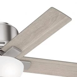 Fitzgerald 44 in. Indoor Brushed Nickel Ceiling Fan with Light Kit Included by Hunter 20 Fitzgerald 44 in. Indoor Brushed Nickel Ceiling Fan with Light Kit Included by Hunter -Hunter Sales brushed nickel hunter ceiling fans with lights 51587 77 1000