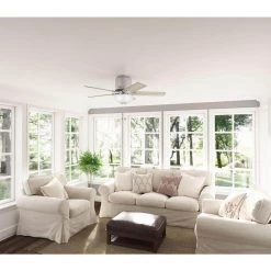 Fitzgerald 44 in. Indoor Brushed Nickel Ceiling Fan with Light Kit Included by Hunter 17 Fitzgerald 44 in. Indoor Brushed Nickel Ceiling Fan with Light Kit Included by Hunter -Hunter Sales brushed nickel hunter ceiling fans with lights 51587 a0 1000