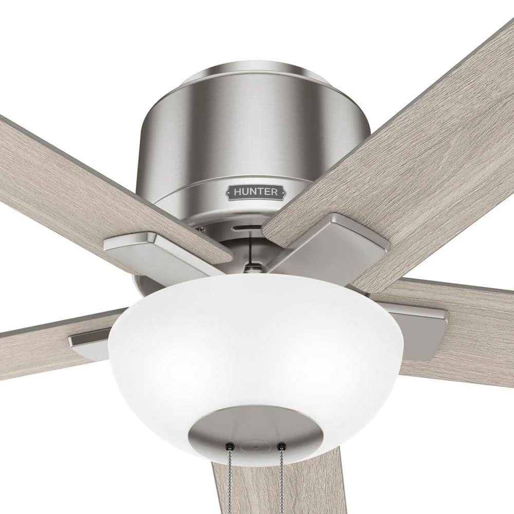 Fitzgerald 44 in. Indoor Brushed Nickel Ceiling Fan with Light Kit Included by Hunter 14 Fitzgerald 44 in. Indoor Brushed Nickel Ceiling Fan with Light Kit Included by Hunter - Image 12