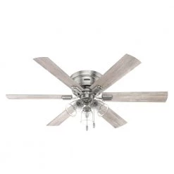 Alvarado 52 in. Indoor Brushed Nickel Ceiling Fan with Light Kit by Hunter