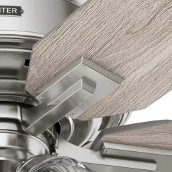 Beckworth 60 in. Indoor Brushed Nickel Ceiling Fan with Light Kit by Hunter -Hunter Sales brushed nickel hunter ceiling fans with lights 51763 4f 1000