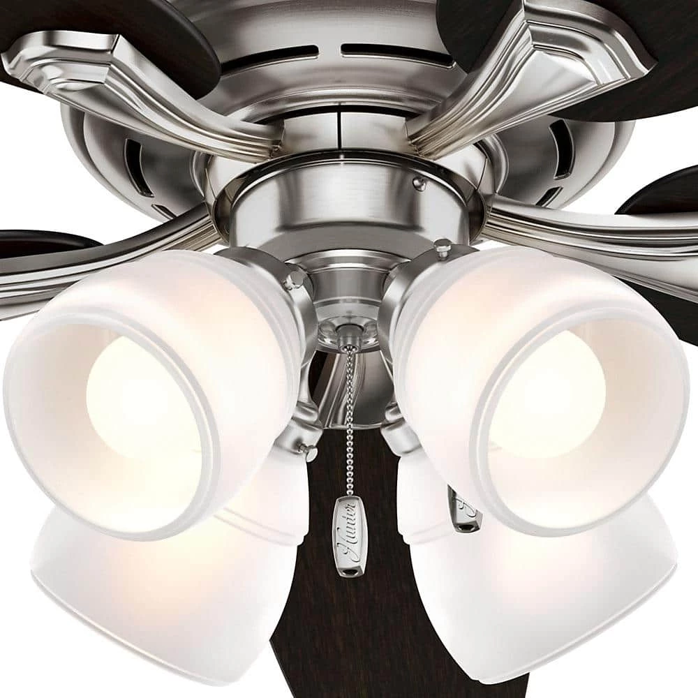 Channing 52 in. Indoor LED Brushed Nickel Ceiling Fan with Light by Hunter 7 Channing 52 in. Indoor LED Brushed Nickel Ceiling Fan with Light by Hunter - Image 5