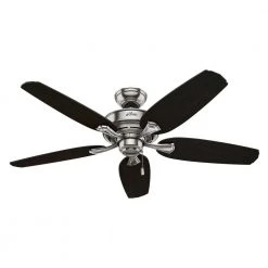 Channing 52 in. Indoor LED Brushed Nickel Ceiling Fan with Light by Hunter 24 Channing 52 in. Indoor LED Brushed Nickel Ceiling Fan with Light by Hunter -Hunter Sales brushed nickel hunter ceiling fans with lights 52074 1f 1000