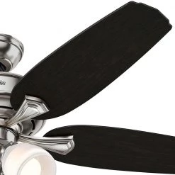 Channing 52 in. Indoor LED Brushed Nickel Ceiling Fan with Light by Hunter 21 Channing 52 in. Indoor LED Brushed Nickel Ceiling Fan with Light by Hunter -Hunter Sales brushed nickel hunter ceiling fans with lights 52074 77 1000