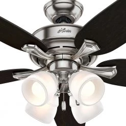 Channing 52 in. Indoor LED Brushed Nickel Ceiling Fan with Light by Hunter 18 Channing 52 in. Indoor LED Brushed Nickel Ceiling Fan with Light by Hunter -Hunter Sales brushed nickel hunter ceiling fans with lights 52074 a0 1000