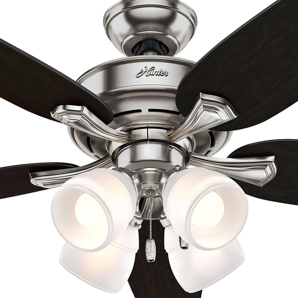 Channing 52 in. Indoor LED Brushed Nickel Ceiling Fan with Light by Hunter 6 Channing 52 in. Indoor LED Brushed Nickel Ceiling Fan with Light by Hunter - Image 4