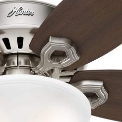 Builder Small Room 42 in. Indoor Brushed Nickel Bowl Ceiling Fan with Light Kit by Hunter -Hunter Sales brushed nickel hunter ceiling fans with lights 52219 c3 1000