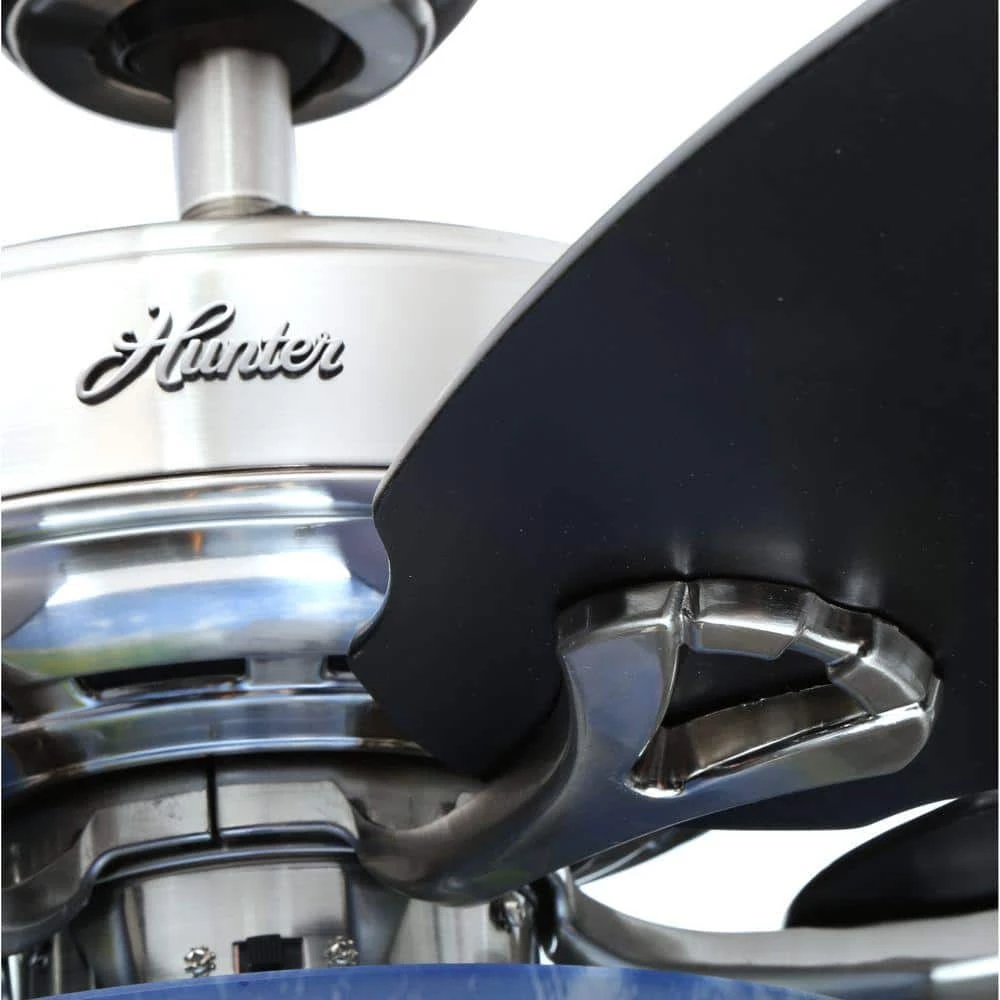 Discovery 48 in. LED Indoor Brushed Nickel Ceiling Fan with Light Kit by Hunter 8 Discovery 48 in. LED Indoor Brushed Nickel Ceiling Fan with Light Kit by Hunter - Image 6