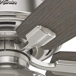 Bennett 52 in. LED Indoor Brushed Nickel Ceiling Fan with Globe Light Kit and Handheld Remote Control by Hunter -Hunter Sales brushed nickel hunter ceiling fans with lights 54188 1f 1000