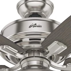 Bennett 52 in. LED Indoor Brushed Nickel Ceiling Fan with Globe Light Kit and Handheld Remote Control by Hunter -Hunter Sales brushed nickel hunter ceiling fans with lights 54188 40 1000
