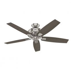 Bennett 52 in. LED Indoor Brushed Nickel Ceiling Fan with Globe Light Kit and Handheld Remote Control by Hunter -Hunter Sales brushed nickel hunter ceiling fans with lights 54188 66 1000