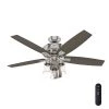 Bennett 52 in. LED Indoor Brushed Nickel Ceiling Fan with 3-Light Kit and Handheld Remote Control by Hunter 2 Bennett 52 in. LED Indoor Brushed Nickel Ceiling Fan with 3-Light Kit and Handheld Remote Control by Hunter -Hunter Sales brushed nickel hunter ceiling fans with lights 54190 64 1000