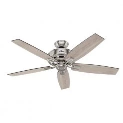 Bennett 52 in. LED Indoor Brushed Nickel Ceiling Fan with 3-Light Kit and Handheld Remote Control by Hunter -Hunter Sales brushed nickel hunter ceiling fans with lights 54190 c3 1000