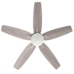Antero 54 in. LED Indoor Brushed Nickel Ceiling Fan with Light by Hunter -Hunter Sales brushed nickel hunter ceiling fans with lights 59183 77 1000