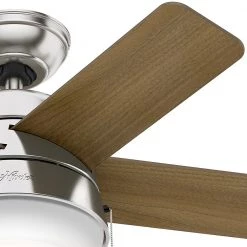 Tarrant 36 in. LED Indoor Brushed Nickel Ceiling Fan by Hunter -Hunter Sales brushed nickel hunter ceiling fans with lights 59304 1f 1000