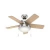 Tarrant 36 in. LED Indoor Brushed Nickel Ceiling Fan by Hunter 1 Tarrant 36 in. LED Indoor Brushed Nickel Ceiling Fan by Hunter -Hunter Sales brushed nickel hunter ceiling fans with lights 59304 64 1000