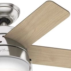 Tarrant 36 in. LED Indoor Brushed Nickel Ceiling Fan by Hunter -Hunter Sales brushed nickel hunter ceiling fans with lights 59304 66 1000
