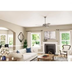 Royal Oak 60 in. Indoor Brushed Nickel Ceiling Fan with Remote Control by Hunter -Hunter Sales brushed nickel hunter ceiling fans without lights 51120 c3 1000