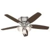 Builder Low Profile 52 in. Indoor Brushed Nickel Ceiling Fan by Hunter 2 Builder Low Profile 52 in. Indoor Brushed Nickel Ceiling Fan by Hunter -Hunter Sales brushed nickel hunter ceiling fans without lights 53328 64 1000