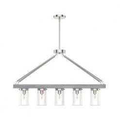 Devon Park 5 Light Brushed Nickel Chandelier Kitchen Light by Hunter -Hunter Sales brushed nickel hunter chandeliers 19007 66 1000