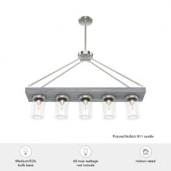 Devon Park 5 Light Brushed Nickel Chandelier Kitchen Light by Hunter -Hunter Sales brushed nickel hunter chandeliers 19007 a0 1000