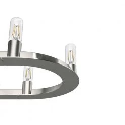 Saddlewood 10-Light Brushed Nickel Linear Chandelier Dining Room Light by Hunter -Hunter Sales brushed nickel hunter chandeliers 19028 a0 1000