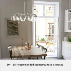 Saddle Creek 6-Light Brushed Nickel Schoolhouse Chandelier with Clear Seeded Glass Shades by Hunter -Hunter Sales brushed nickel hunter chandeliers 19064 c3 1000