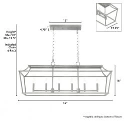 Laurel Ridge 6 Light Brushed Nickel Linear Chandelier Kitchen Light by Hunter 16 Laurel Ridge 6 Light Brushed Nickel Linear Chandelier Kitchen Light by Hunter -Hunter Sales brushed nickel hunter chandeliers 19079 1d 1000
