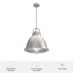 Bridgemoor 3 Lights Brushed Nickel Pendant with Metal Shade Kitchen Light by Hunter 18 Bridgemoor 3 Lights Brushed Nickel Pendant with Metal Shade Kitchen Light by Hunter -Hunter Sales brushed nickel hunter chandeliers 19101 fa 1000