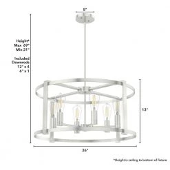 Astwood 6 Light Brushed Nickel Branch Chandelier Dining Room Light by Hunter 15 Astwood 6 Light Brushed Nickel Branch Chandelier Dining Room Light by Hunter -Hunter Sales brushed nickel hunter chandeliers 19118 66 1000