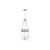 Devon Park 3 Light Brushed Nickel Island Pendant Light with Clear Glass Shade Foyer Light by Hunter -Hunter Sales brushed nickel hunter chandeliers 19154 64 1000