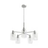 Lochemeade 5 Light Brushed Nickel Chandelier with Seeded Glass Shades Kitchen Light by Hunter -Hunter Sales brushed nickel hunter chandeliers 19197 64 1000