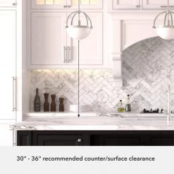 Wedgefield 1 Light Brushed Nickel Island Pendant with Frosted Cased White Glass Shade Kitchen Light by Hunter -Hunter Sales brushed nickel hunter chandeliers 19233 77 1000