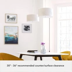 Solhaven 2-Light Brushed Nickel Shaded Pendant Light with Hardback Shade by Hunter 14 Solhaven 2-Light Brushed Nickel Shaded Pendant Light with Hardback Shade by Hunter -Hunter Sales brushed nickel hunter chandeliers 19243 66 1000