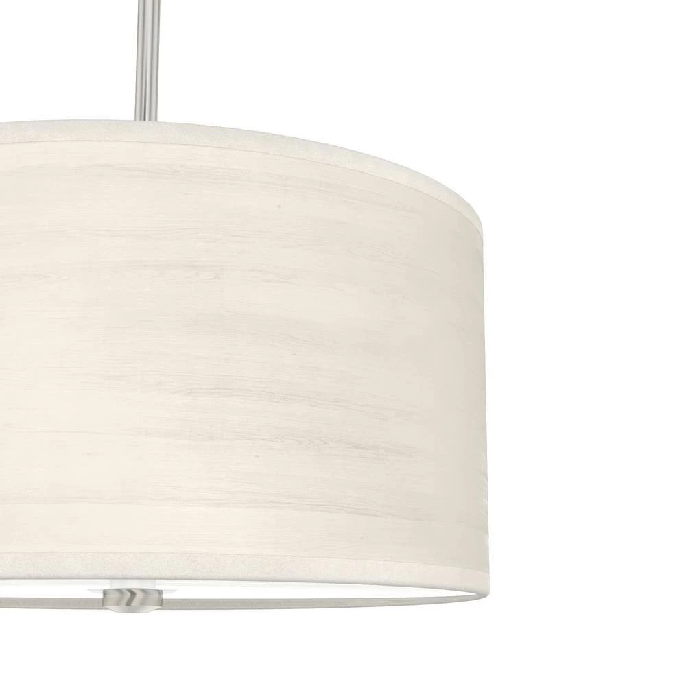 Solhaven 2-Light Brushed Nickel Shaded Pendant Light with Hardback Shade by Hunter 6 Solhaven 2-Light Brushed Nickel Shaded Pendant Light with Hardback Shade by Hunter - Image 4