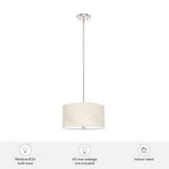 Solhaven 2-Light Brushed Nickel Shaded Pendant Light with Hardback Shade by Hunter 15 Solhaven 2-Light Brushed Nickel Shaded Pendant Light with Hardback Shade by Hunter -Hunter Sales brushed nickel hunter chandeliers 19243 c3 1000