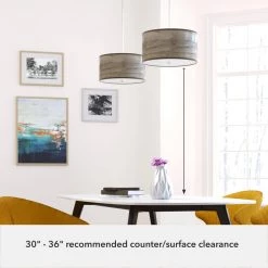 Solhaven 2-Light Brushed Nickel Shaded Pendant Light with Hardback Shade by Hunter -Hunter Sales brushed nickel hunter chandeliers 19244 66 1000