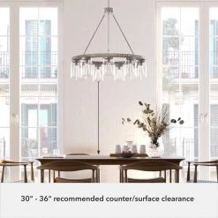 Devon Park 9 Light Brushed Nickel Wagonwheel Chandelier with Clear Glass Shades Kitchen Light by Hunter -Hunter Sales brushed nickel hunter chandeliers 19246 c3 1000