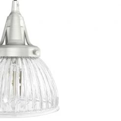 Cypress Grove 3 Light Brushed Nickel Island Chandelier with Clear Holophane Glass Shades Kitchen Light by Hunter 14 Cypress Grove 3 Light Brushed Nickel Island Chandelier with Clear Holophane Glass Shades Kitchen Light by Hunter -Hunter Sales brushed nickel hunter chandeliers 19282 a0 1000