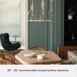 Van Nuys 1 Light Brushed Nickel Island Pendant Light with Glass Shade Dining Room Light by Hunter 16 Van Nuys 1 Light Brushed Nickel Island Pendant Light with Glass Shade Dining Room Light by Hunter -Hunter Sales brushed nickel hunter chandeliers 19298 77 1000