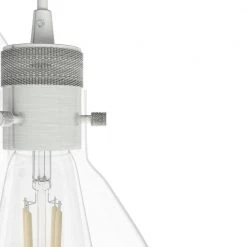 Van Nuys 3 Light Brushed Nickel Waterfall Chandelier with Clear Glass Shades Dining Room Light by Hunter -Hunter Sales brushed nickel hunter chandeliers 19310 a0 1000