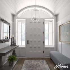 Sacha 4 Light Brushed Nickel Island Pendant Light with Clear Glass Shade Dining Room Light by Hunter 14 Sacha 4 Light Brushed Nickel Island Pendant Light with Clear Glass Shade Dining Room Light by Hunter -Hunter Sales brushed nickel hunter chandeliers 19319 40 1000