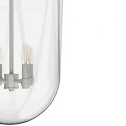 Sacha 4 Light Brushed Nickel Island Pendant Light with Clear Glass Shade Dining Room Light by Hunter 19 Sacha 4 Light Brushed Nickel Island Pendant Light with Clear Glass Shade Dining Room Light by Hunter -Hunter Sales brushed nickel hunter chandeliers 19319 c3 1000