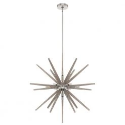 Jupiter Star 18-Light Brushed Nickel Sputnik Pendant Light by Hunter