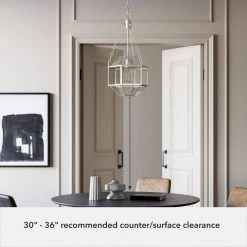 Indria 1 Light Brushed Nickel Island Pendant Light with Clear Seeded Glass Shade Kitchen Light by Hunter -Hunter Sales brushed nickel hunter chandeliers 19364 77 1000