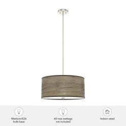 Solhaven 3-Light Brushed Nickel Shaded Pendant Light with Hardback Shade by Hunter 15 Solhaven 3-Light Brushed Nickel Shaded Pendant Light with Hardback Shade by Hunter -Hunter Sales brushed nickel hunter chandeliers 19381 c3 1000