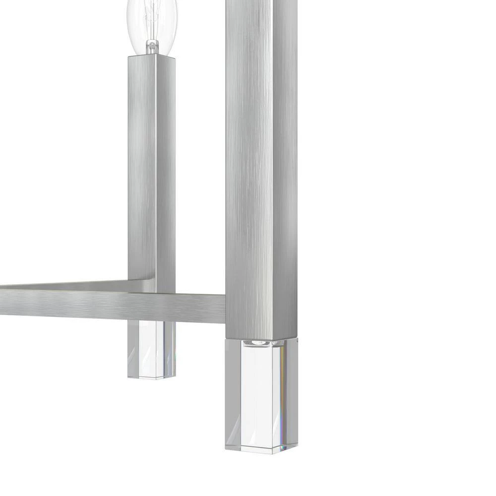 Sunjai 4-Light Brushed Nickel Candlestick Pendant Light by Hunter 7 Sunjai 4-Light Brushed Nickel Candlestick Pendant Light by Hunter - Image 5